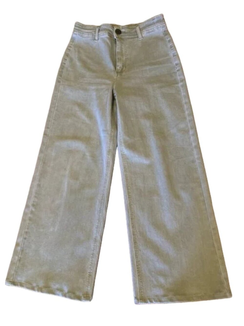 Oat Wide Leg High-Rise Women's Jeans in light Sage Olive Green
